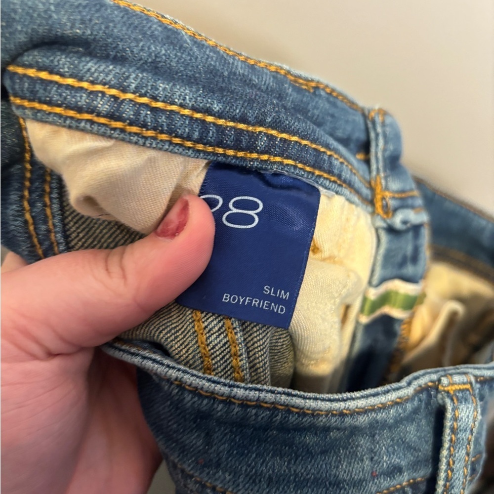 Pilcro and the Letterpress Blue Distressed Boyfriend Jeans - Picture 8 of 9